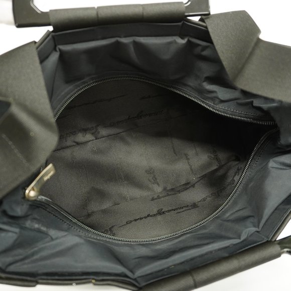 SALVATORE FERRAGAMOAuth  2WAY Bag Women's Nylon Canvas Black - Picture 4 of 8